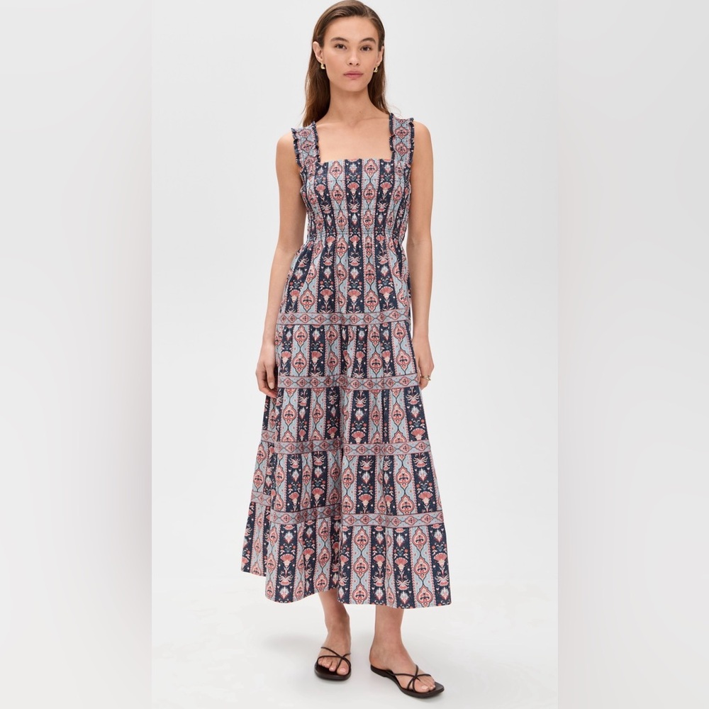 Hill House Home Kimmy Dress in Emma Stripe Navy Multi, Size small - Picture 7 of 10